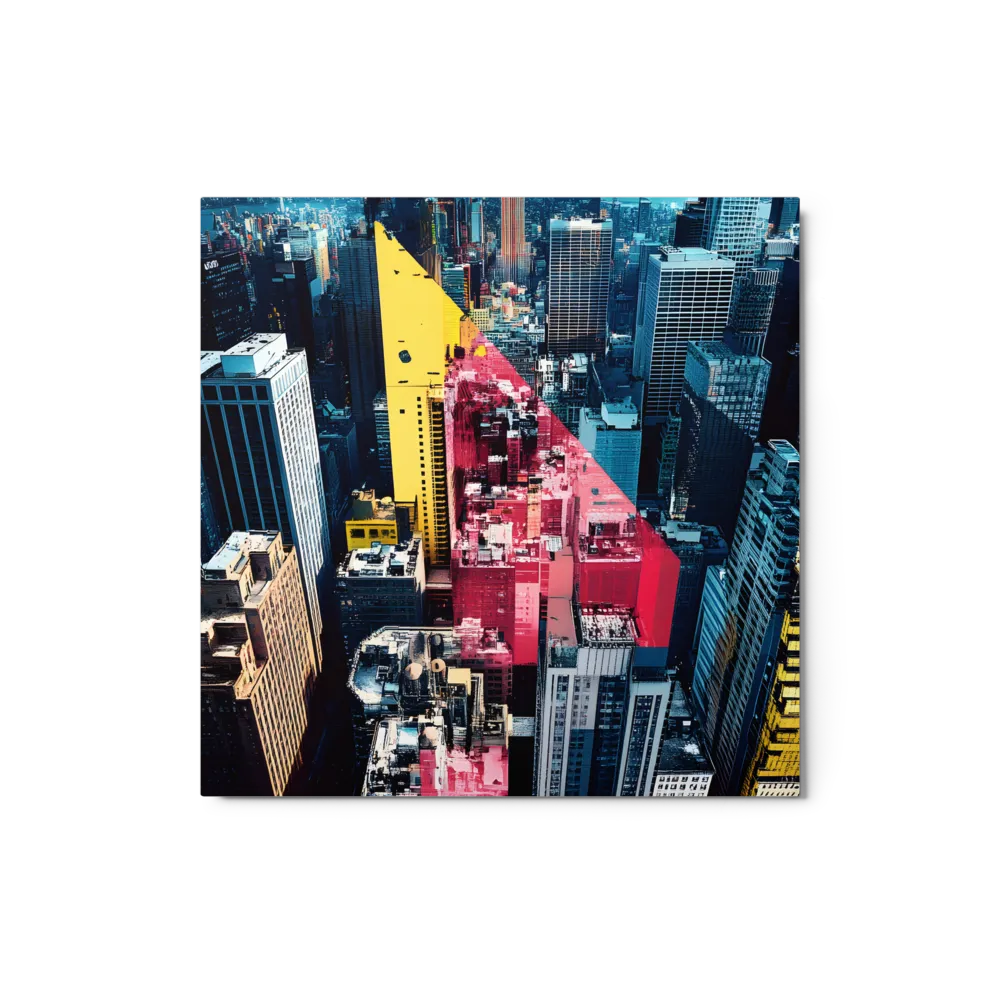 Abstract Cityscape in Bold Colors