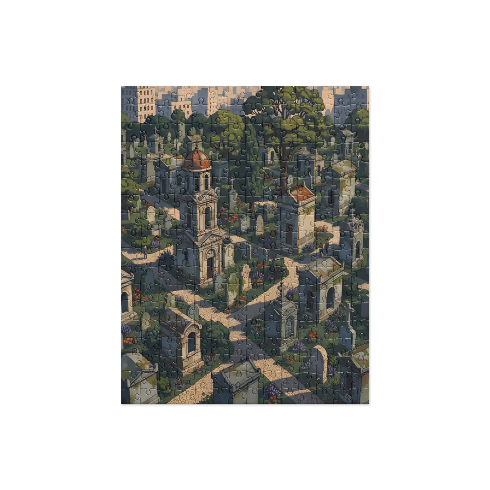 Urban Cemetery 
 Jigsaw Puzzle in Tin Box