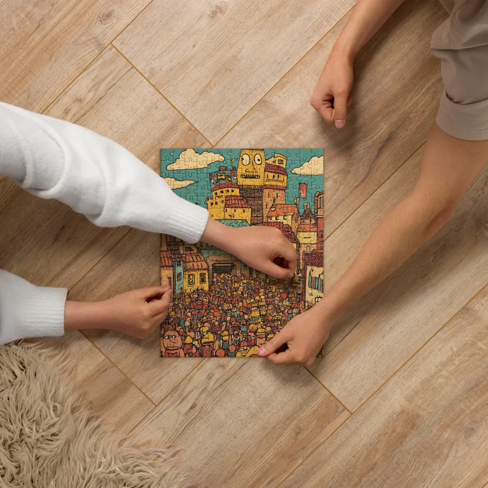 The Lively City Crowd 
 Jigsaw Puzzle