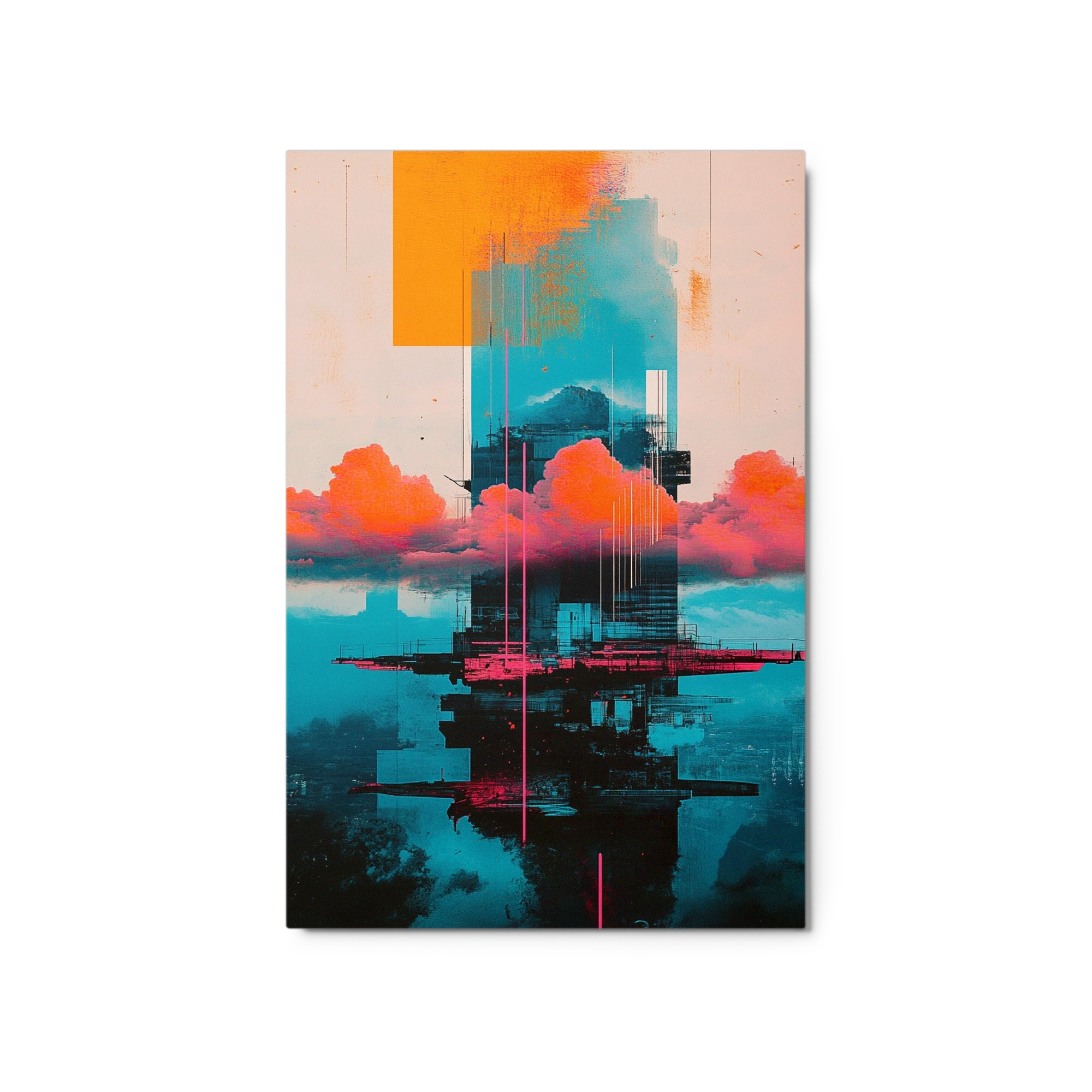 Futuristic Architecture with Clouds