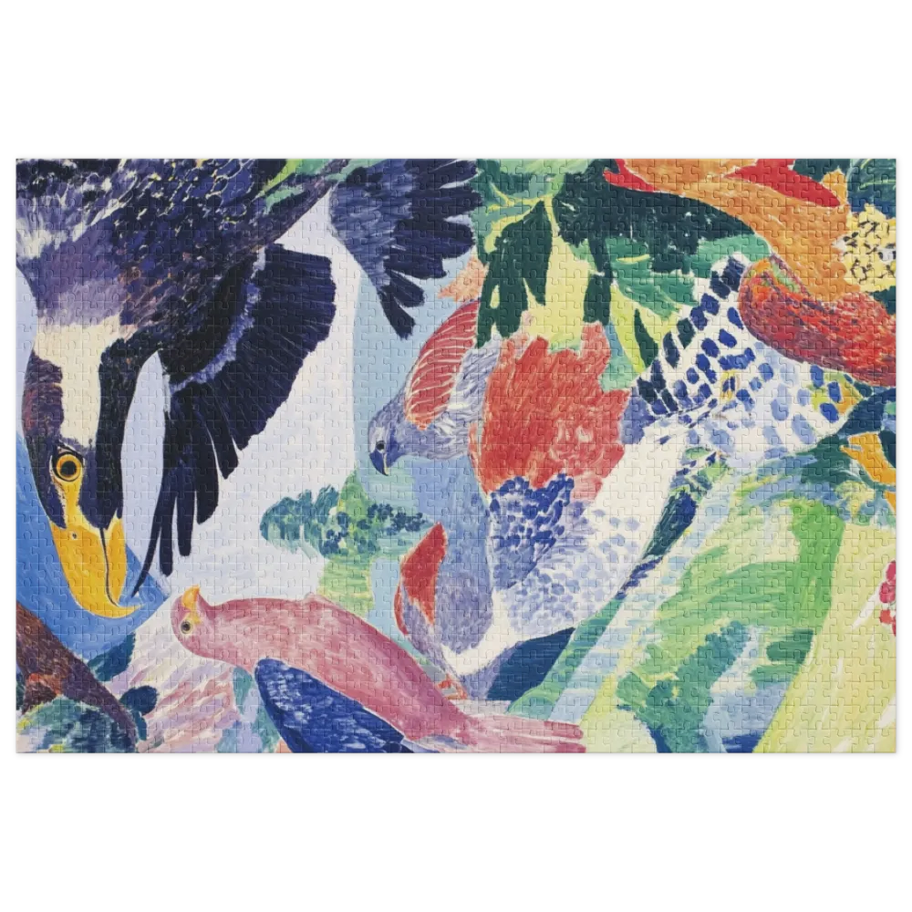 Pájaros Fauvistas en el Bosque 
 Puzzle en caja de metal