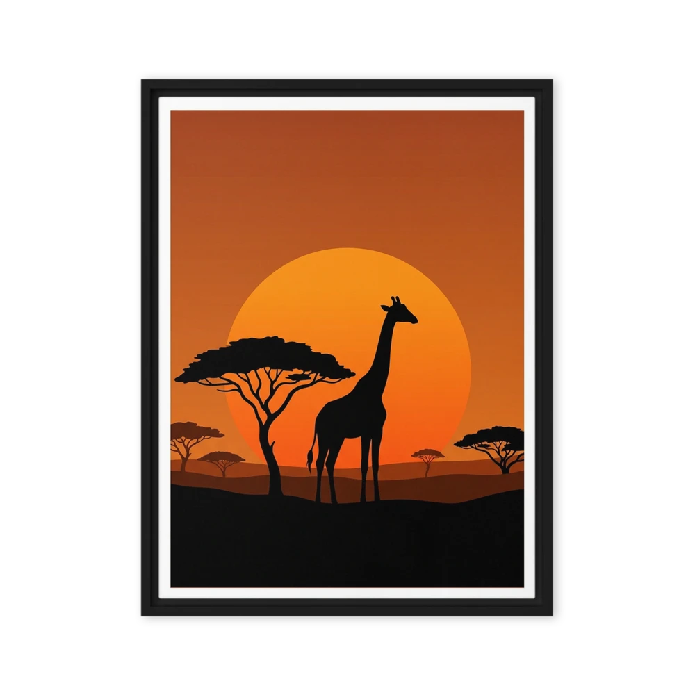 Savannah Sunset Giraffe | Art Print