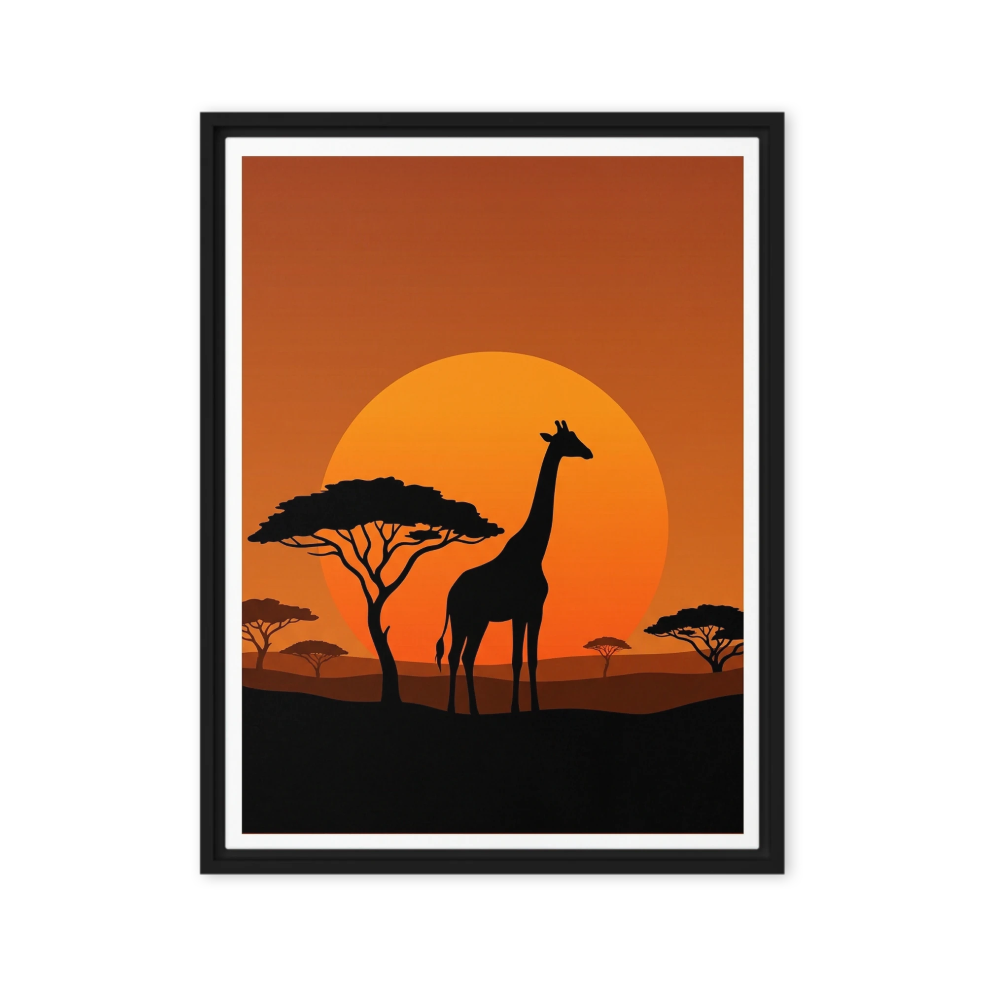 Savannah Sunset Giraffe | Art Print