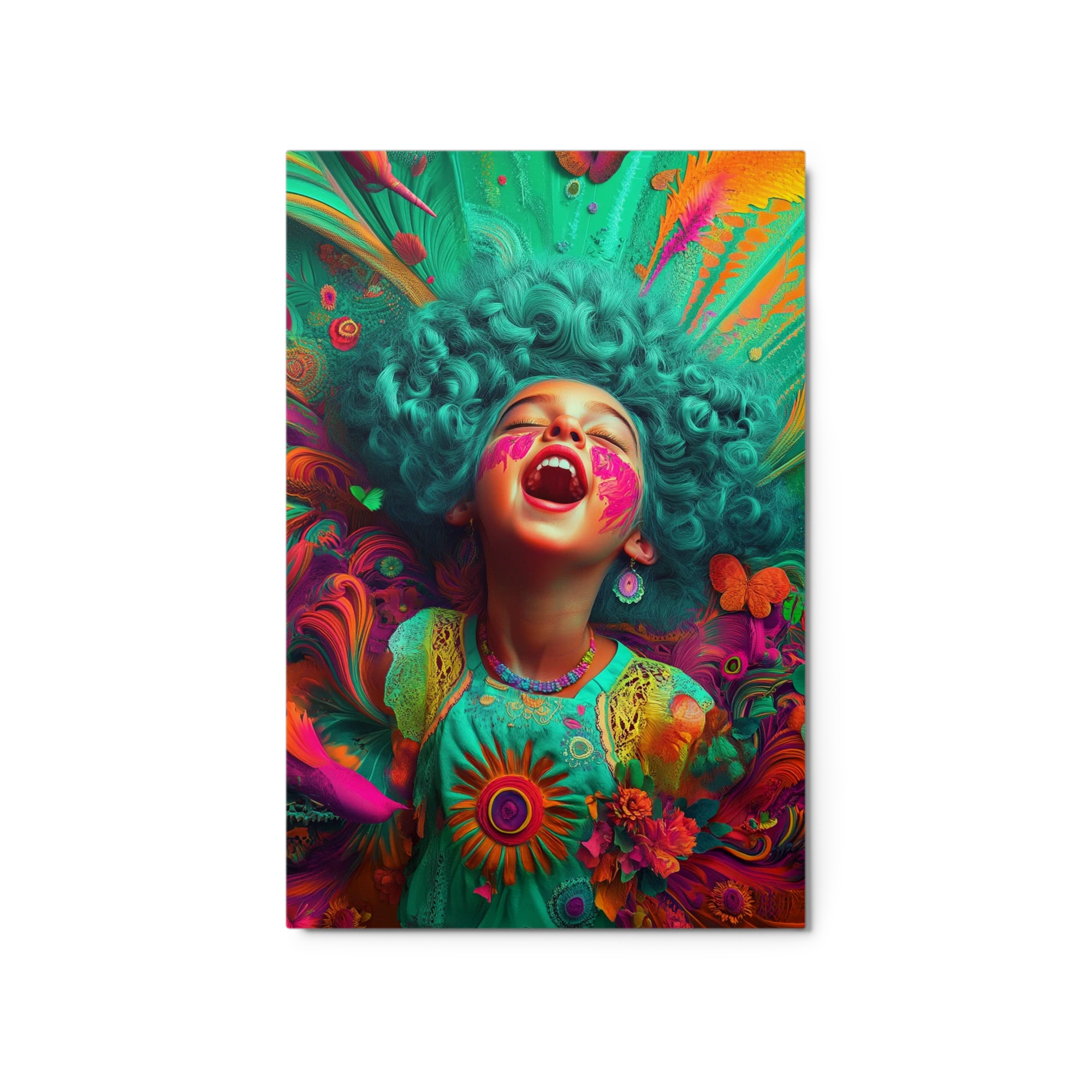Joyful Girl in Vibrant Colors