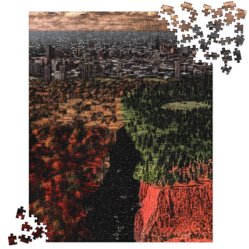 Contrasting Realms 
 Jigsaw Puzzle in Tin Box