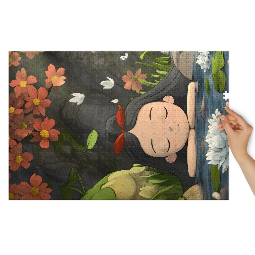 Sonho Tranquilo do Lago 
 Puzzle em caixa de metal