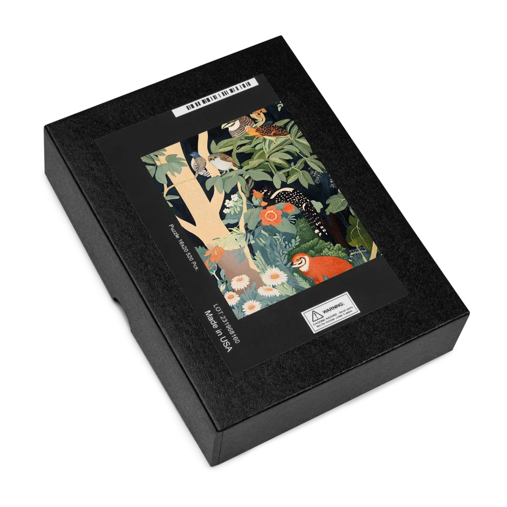 Enchanted Forest Tapestry 
 Jigsaw Puzzle in Tin Box