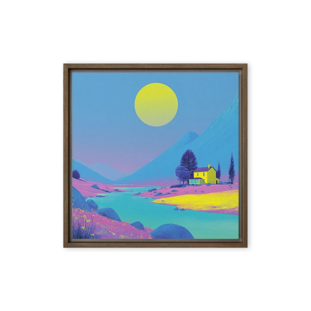 Yellow House in Surreal Valley | Art Print