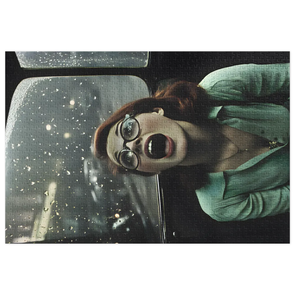 Rain-Soaked Expression 
 Jigsaw Puzzle in Tin Box