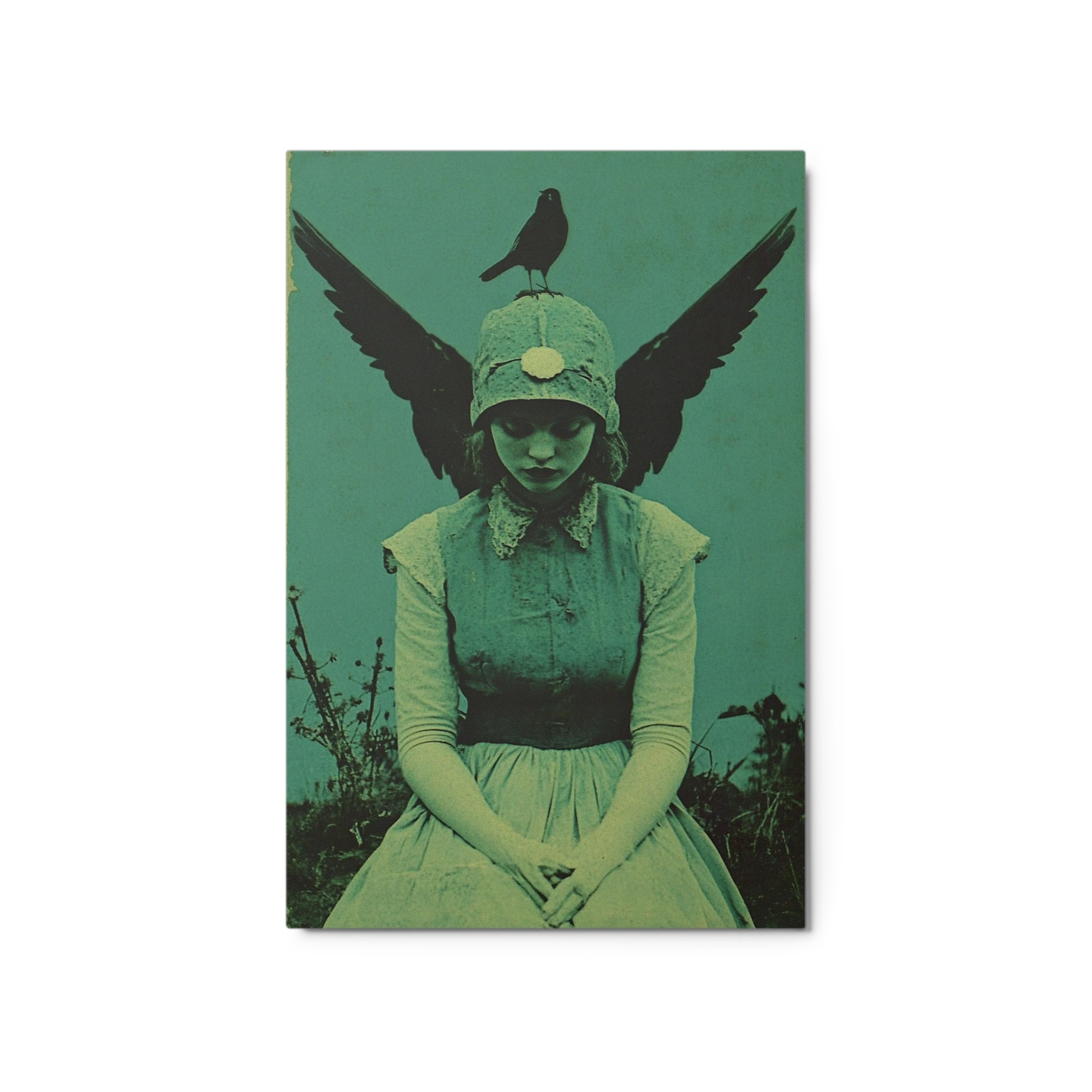 Surreal Woman with Bird and Wings
