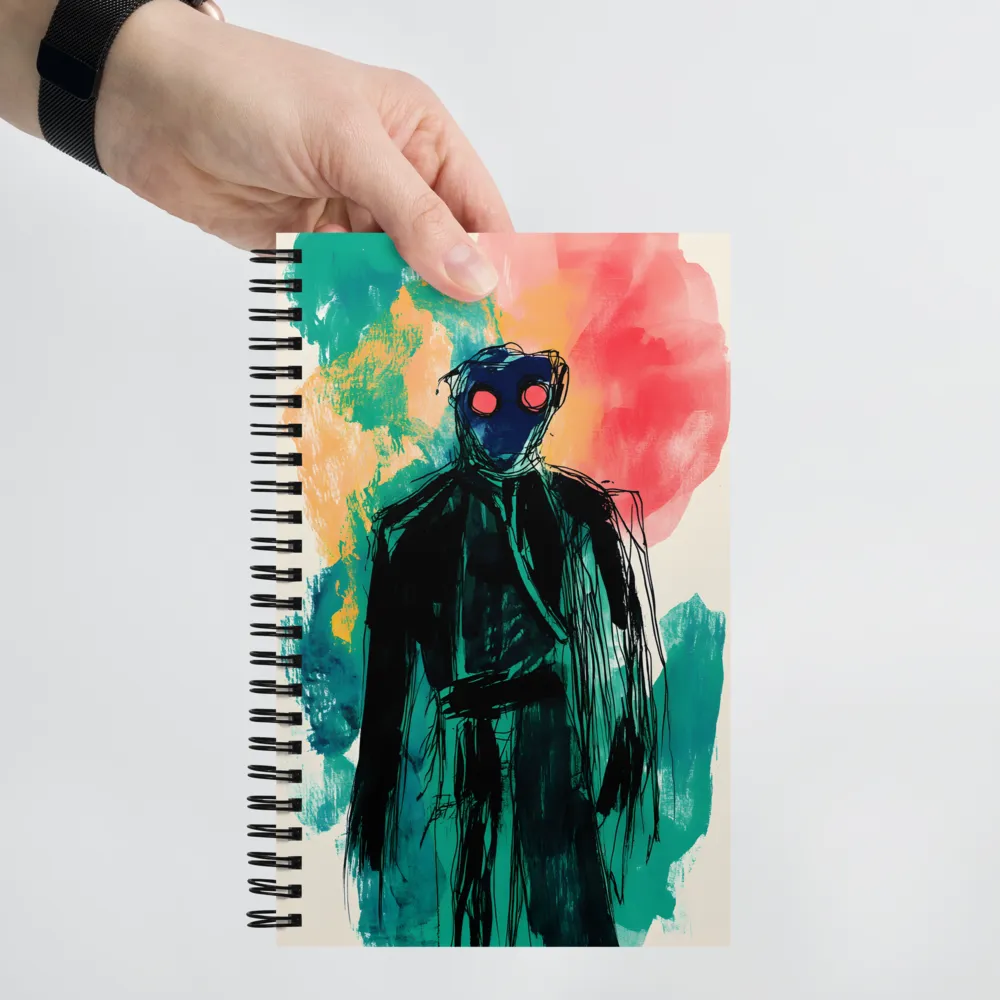 Enigmatic Masked Figure 
 Spiral Notebook | 140 pages