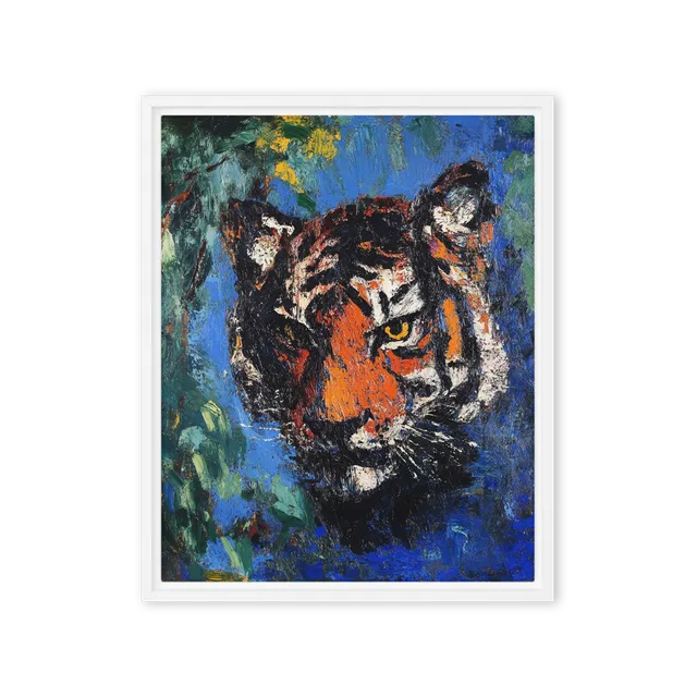 Wild Gaze: Impasto Tiger | Art Print