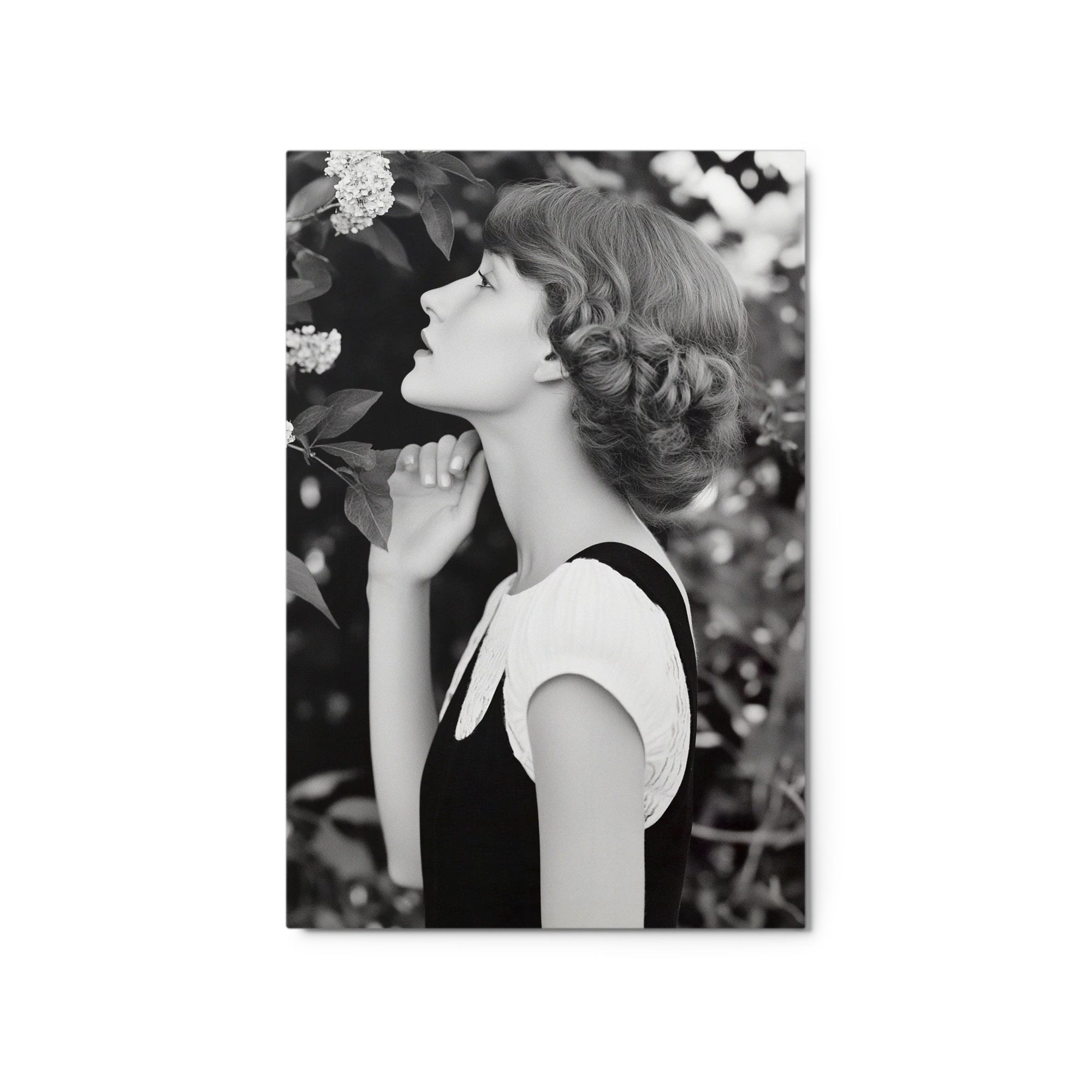 Black and White Vintage Profile Portrait