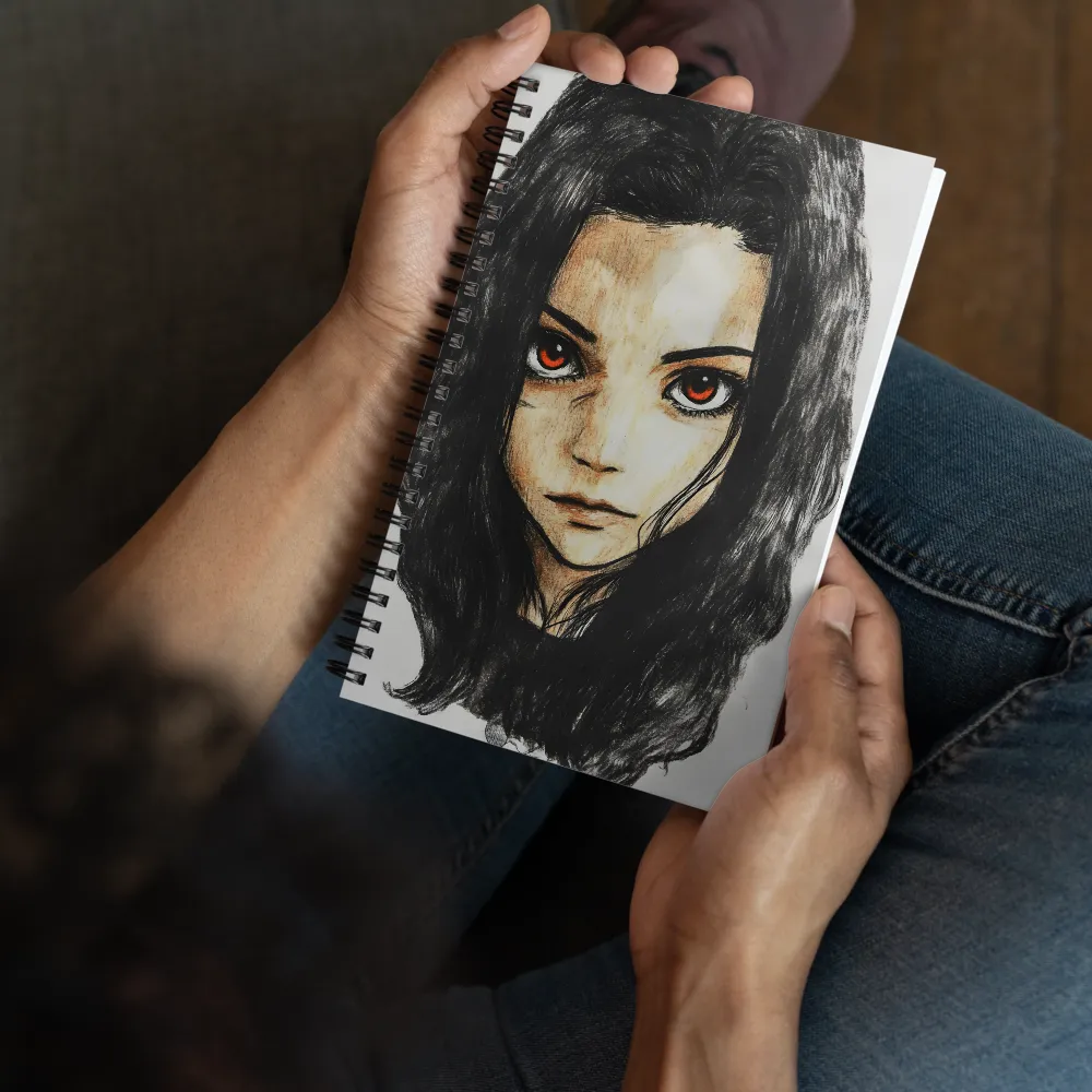 Intense Gaze Portrait 
 Spiral Notebook | 140 pages