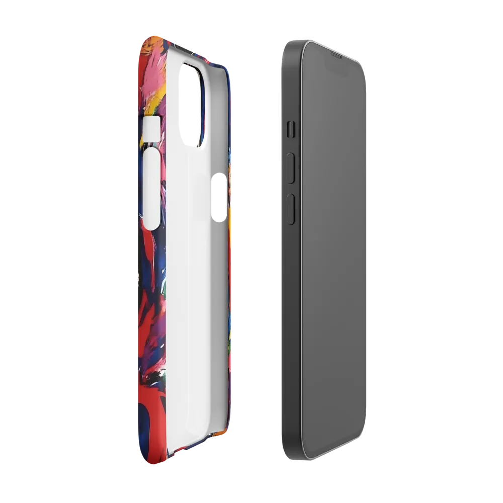 Astronaut in Abstract Colorful Background | Phone Case