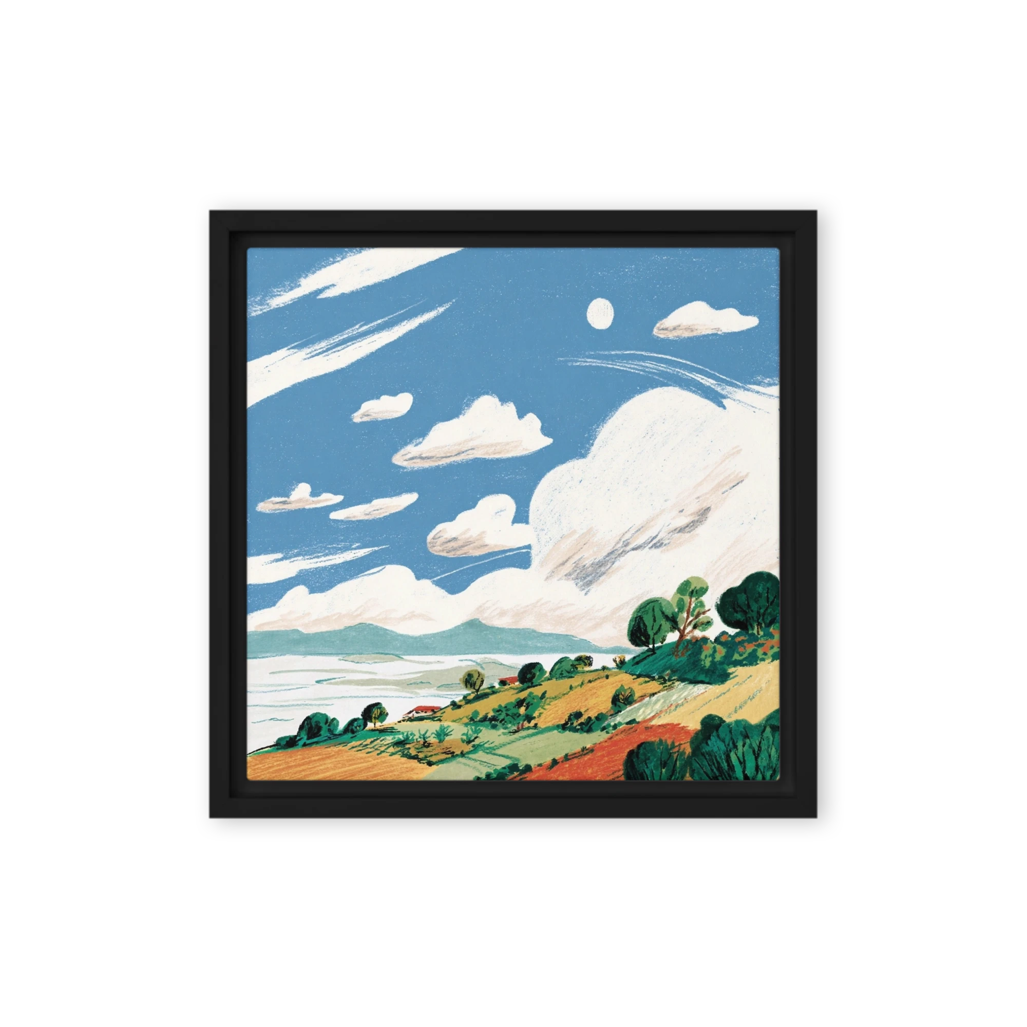 Rolling Hills and Blue Sky | Art Print