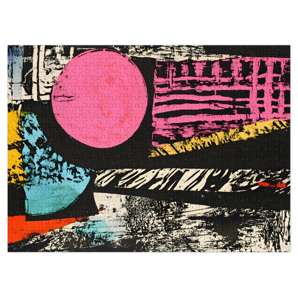 Composição Abstrata Dinâmica 
 Puzzle em caixa de metal
