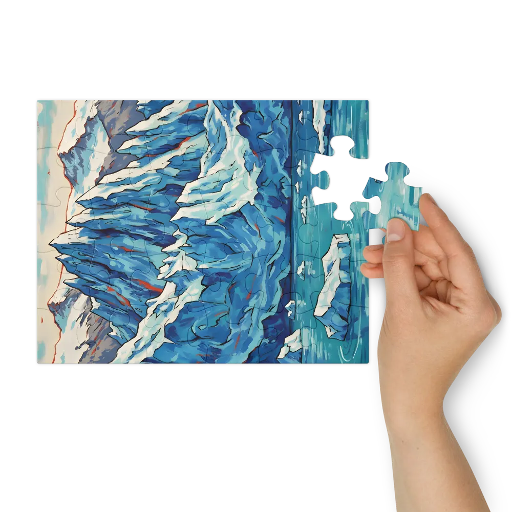 Arctic Ice Landscape 
 Jigsaw Puzzle in Tin Box