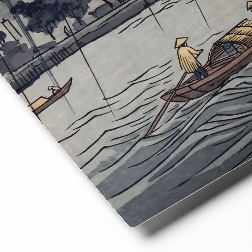 Rain over Tower Bridge 
 Poster with Red oak Frame | 20″x 30″