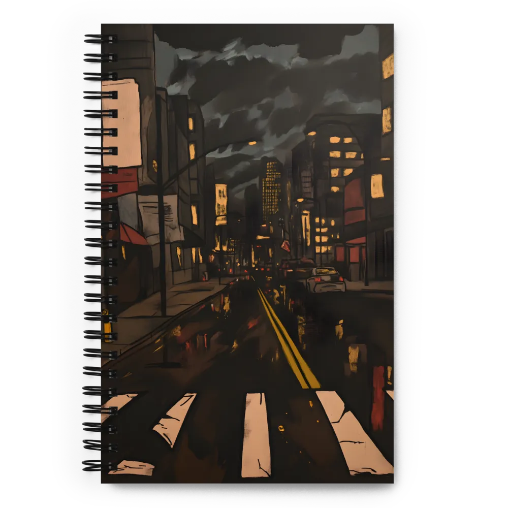 Urban Nocturne with Reflections 
 Spiral Notebook | 140 pages