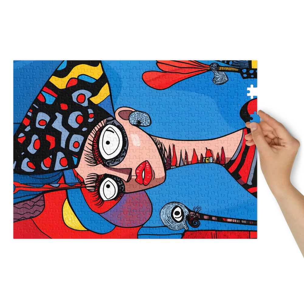 Vibrant Portrait of a Woman | Jigsaw Puzzle (252/520 pieces)