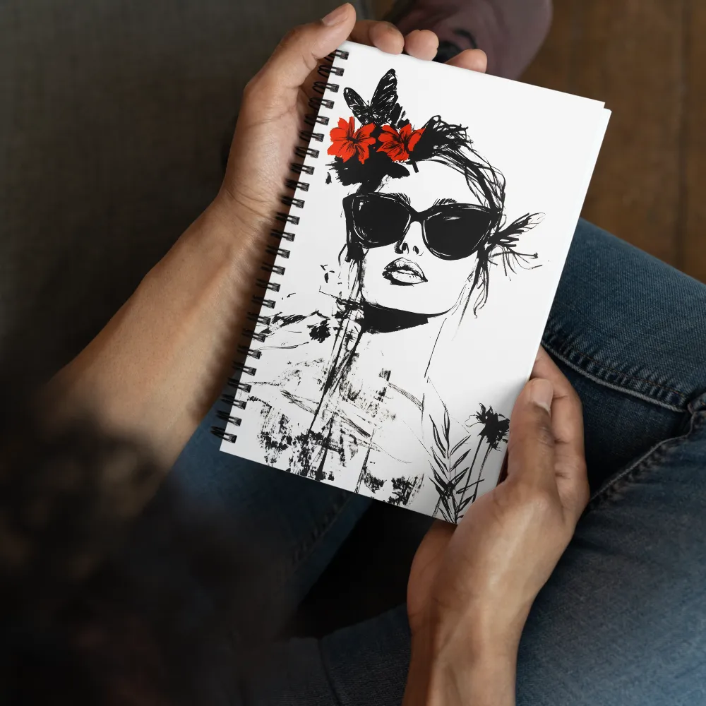Floral Ink Muse 
 Spiral Notebook | 140 pages