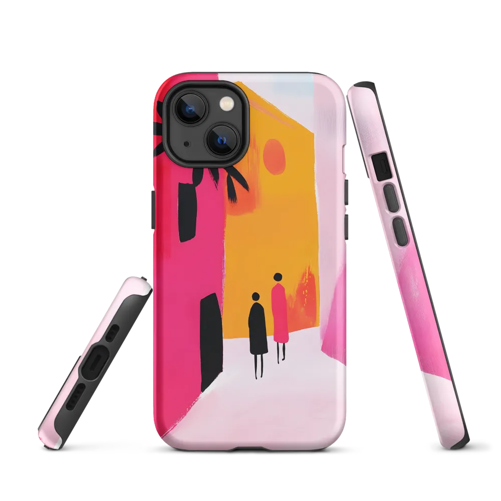 Abstract Landscape with Stylized Figures | Phone Case