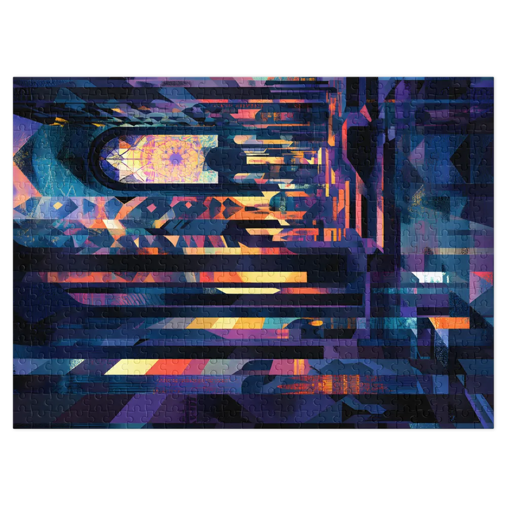 Vibrant Abstract Architectural Interior | Jigsaw Puzzle (252/520 pieces)