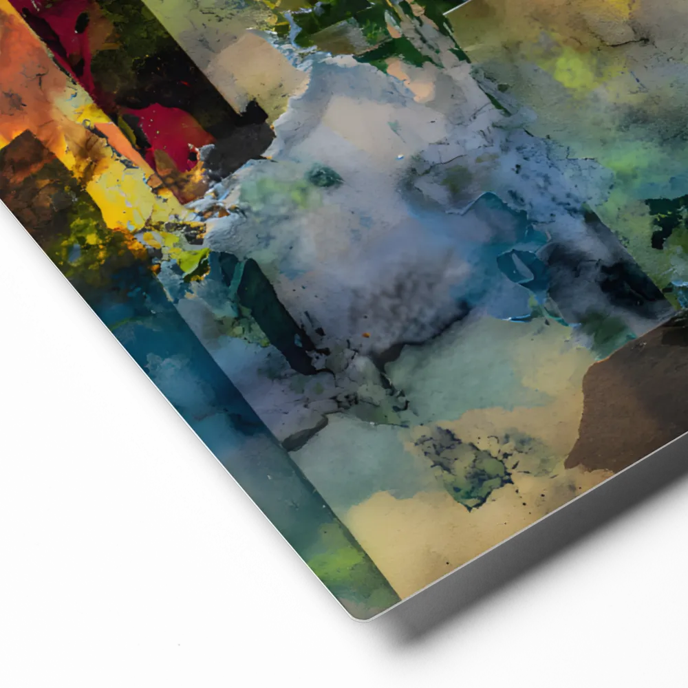 Geometric Layers 
 Metal Print | 12″x 12″