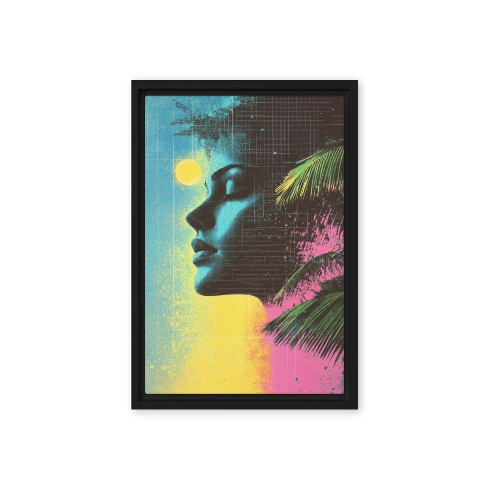 Surreal Profile of a Woman with Palms