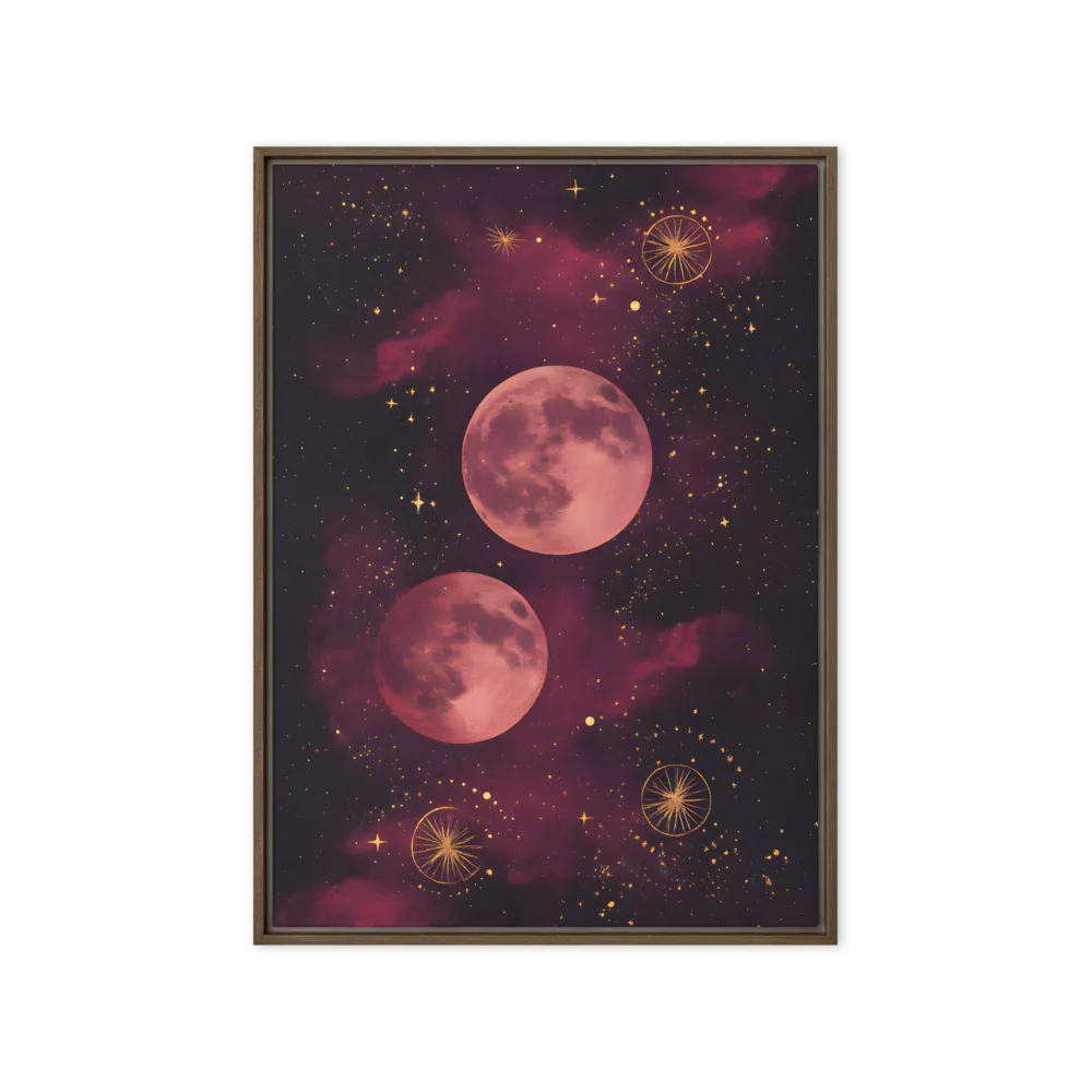 Celestial Dance of Moons 
 Canvas | 18″x 26″