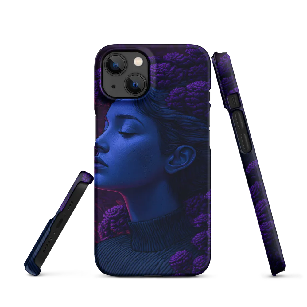 Serene Portrait of a Woman with Flowers | Phone Case