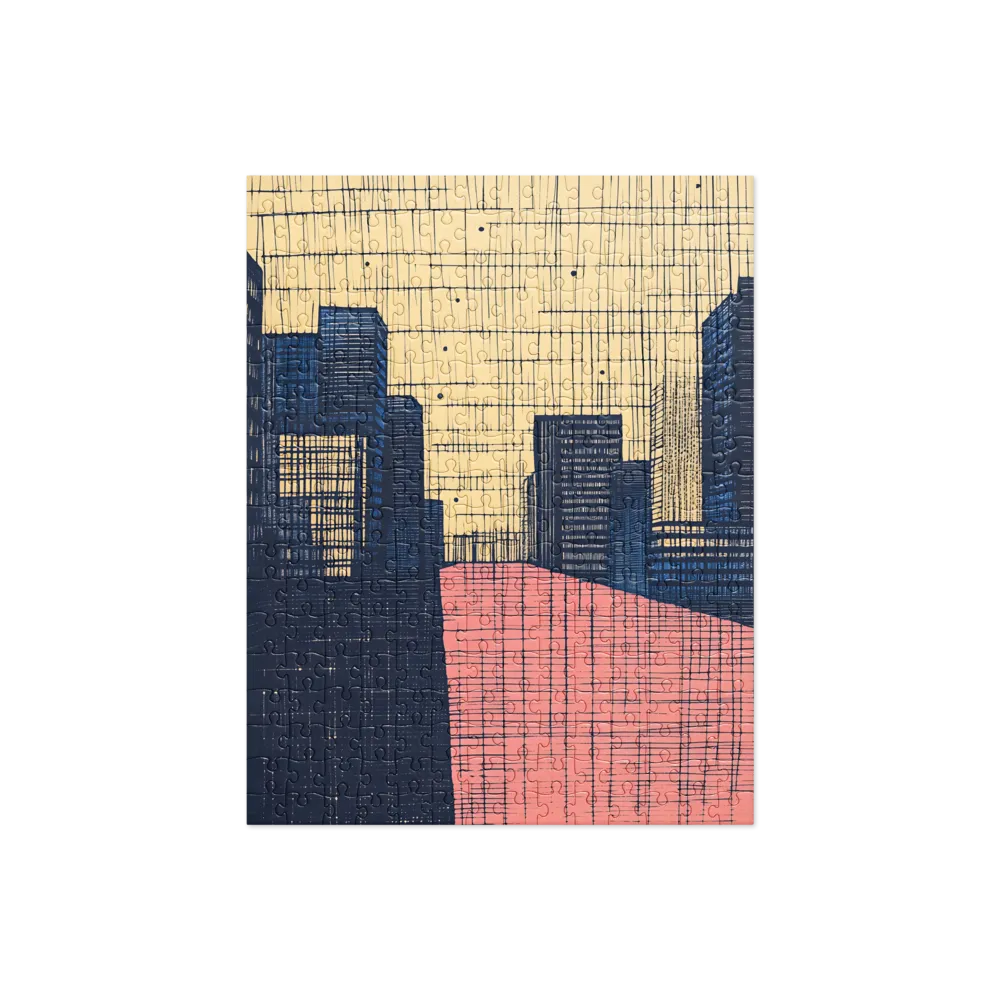 Urban Echoes: A Minimalist Cityscape