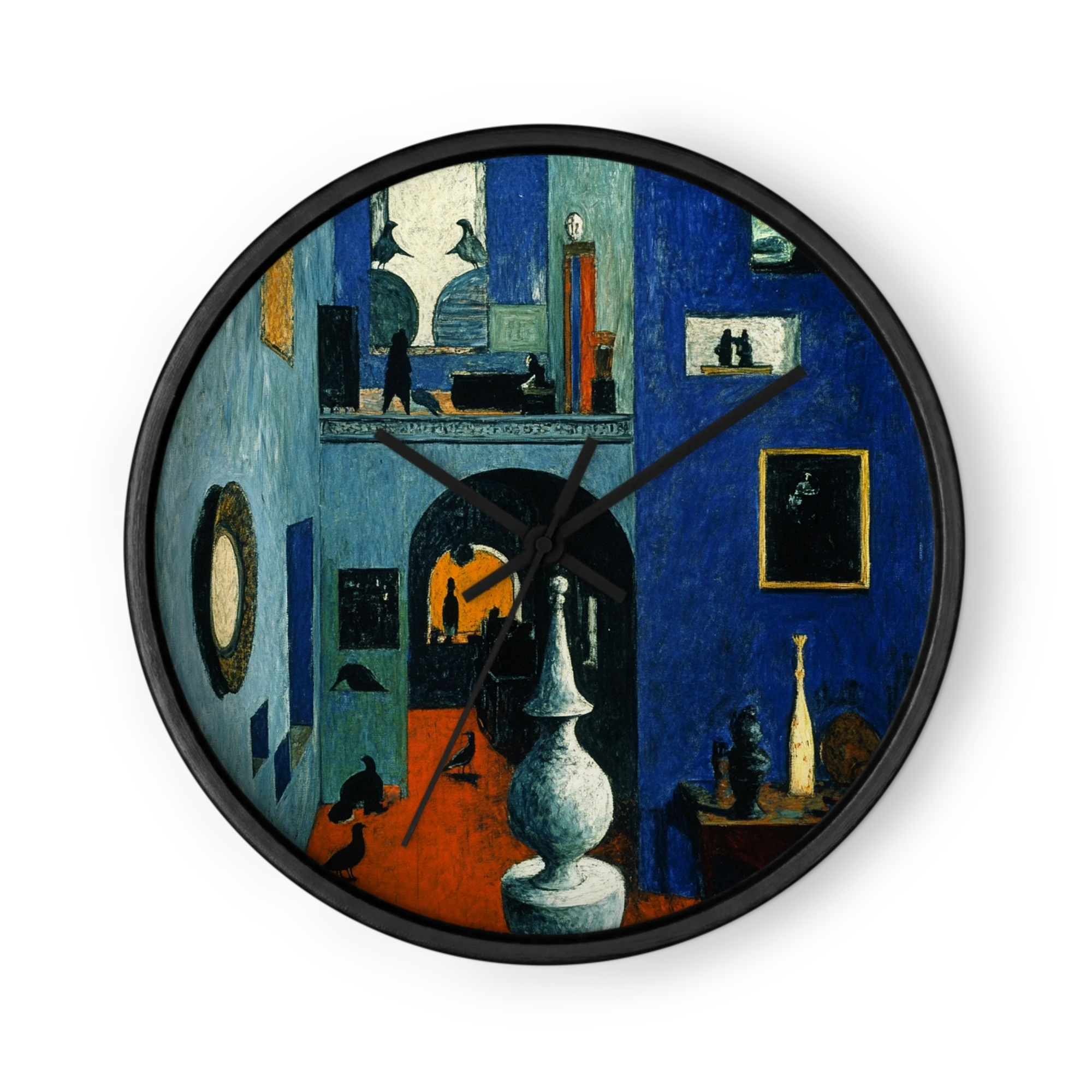 Cobalt Room with Birds