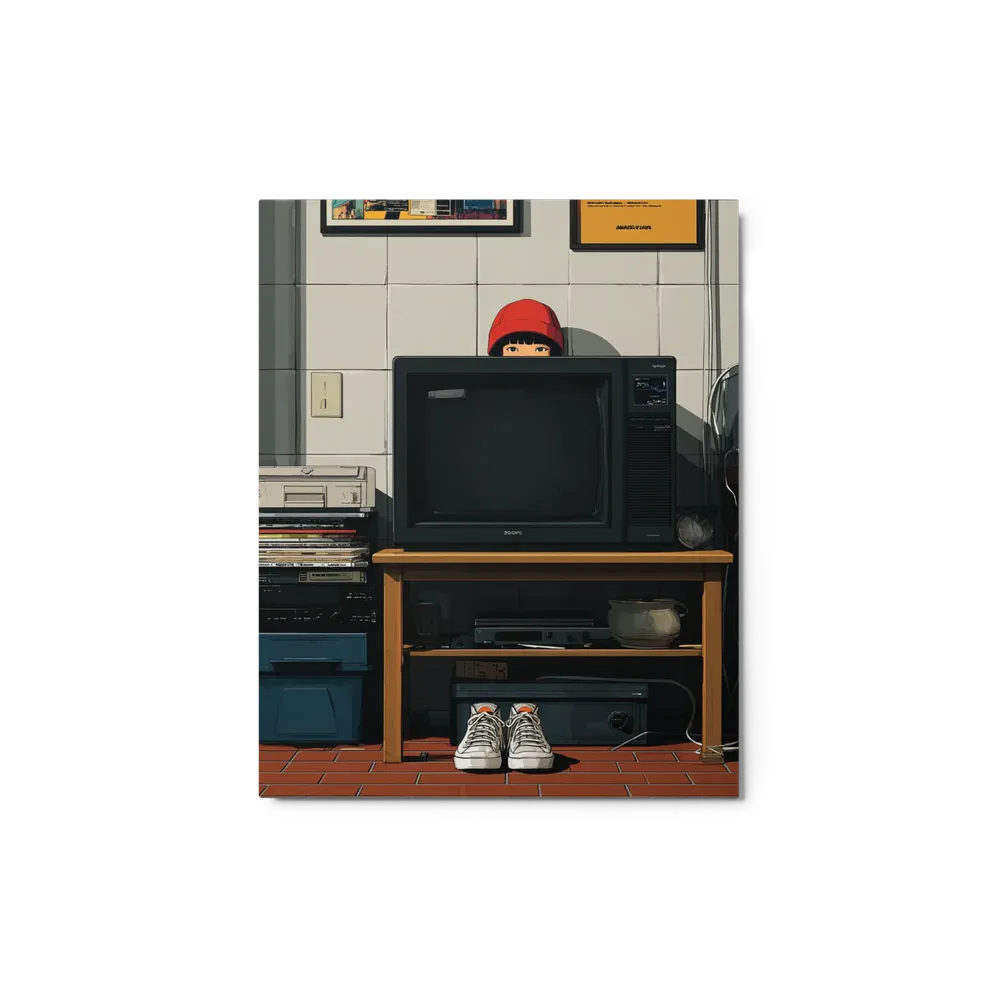 Peeking Child, Retro Electronics | Art Print