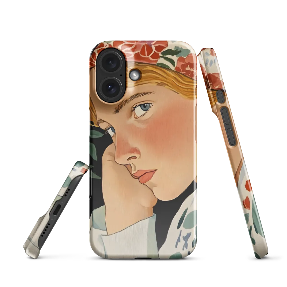 Pensive Woman Portrait 
 Samsung Galaxy S25 | Snap Case