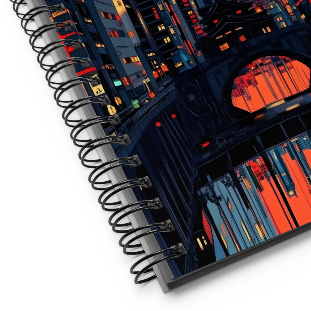 Crimson Twilight City 
 Spiral Notebook | 140 pages