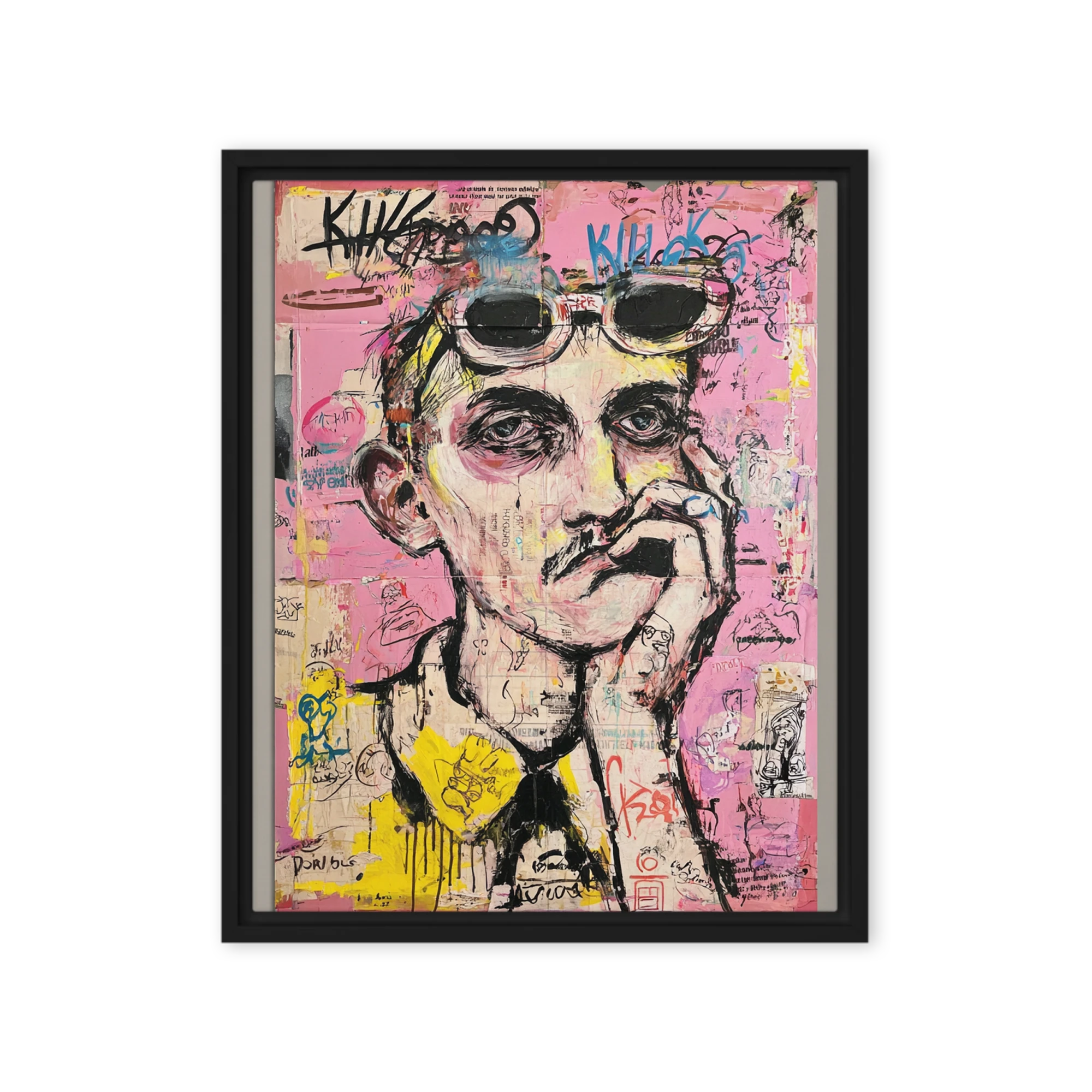 Urban Expression: Man in Graffiti