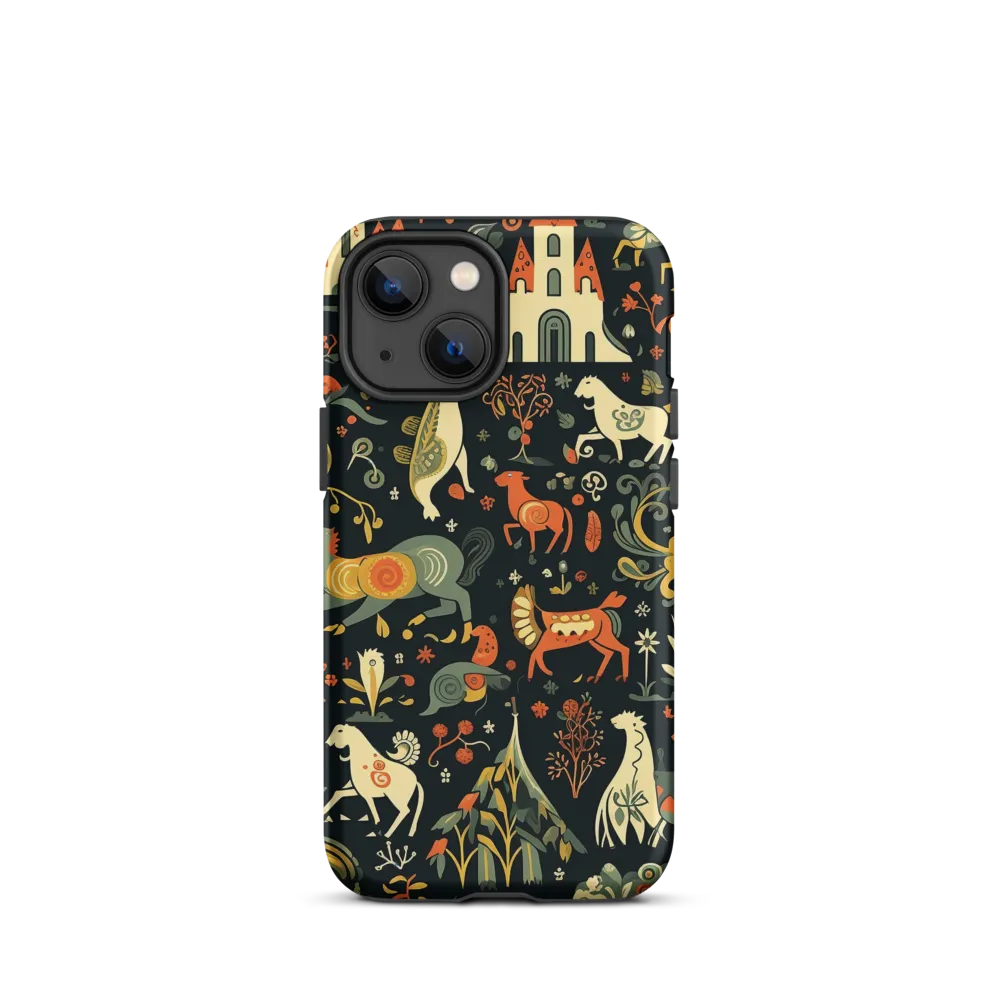 Whimsical Folk Art Forest Scene | Phone Case