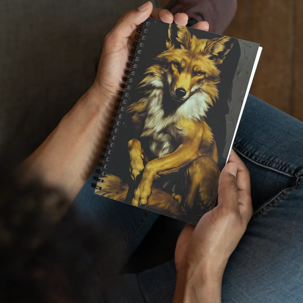 Golden Fox Portrait 
 Spiral Notebook | 140 pages