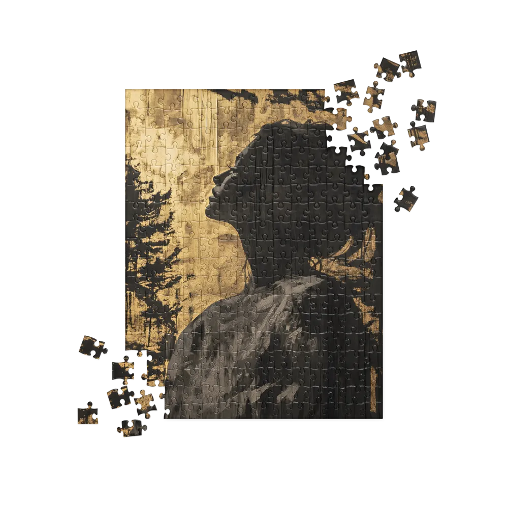 Golden Gaze 
 Jigsaw Puzzle in Tin Box