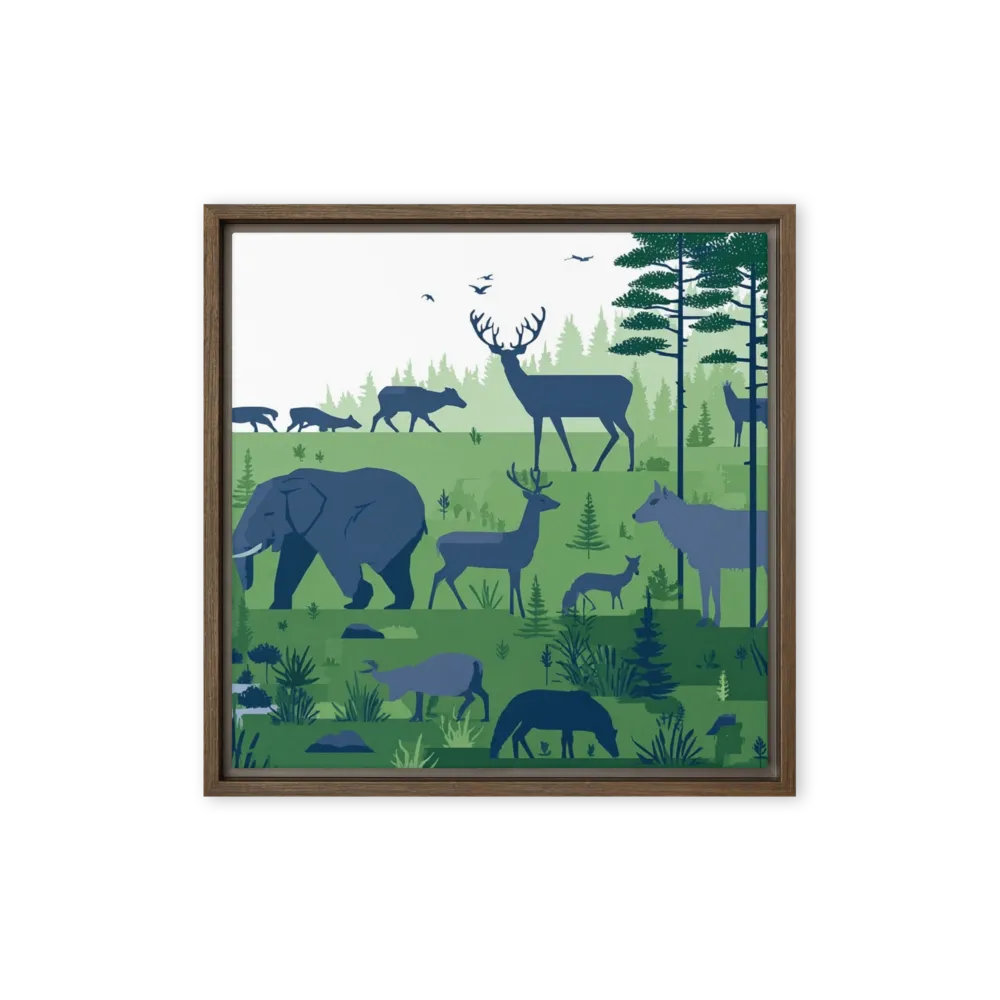 Wilderness Layered Silhouettes 
 Metal Print | 12″x 12″