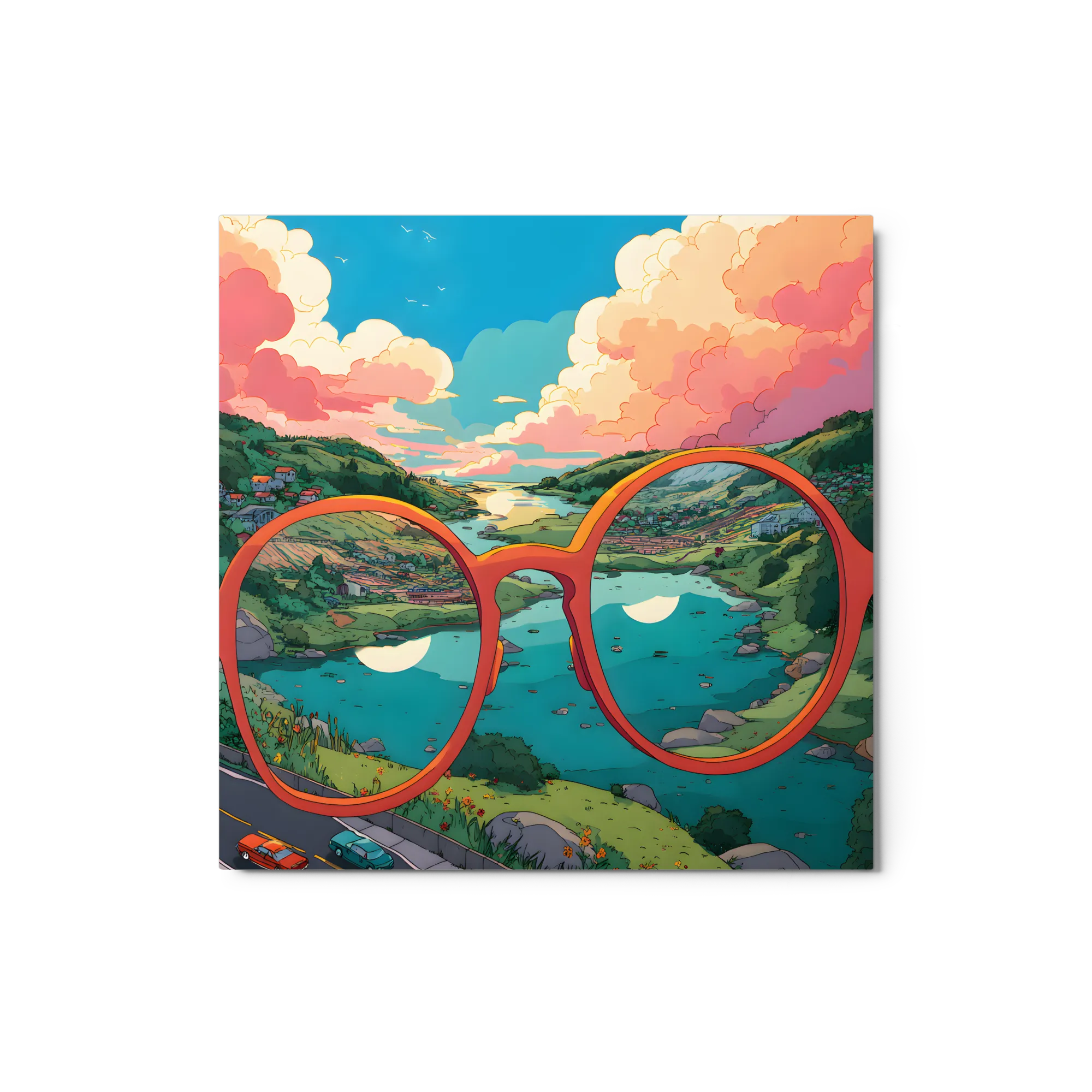 Colorful Glasses Landscape