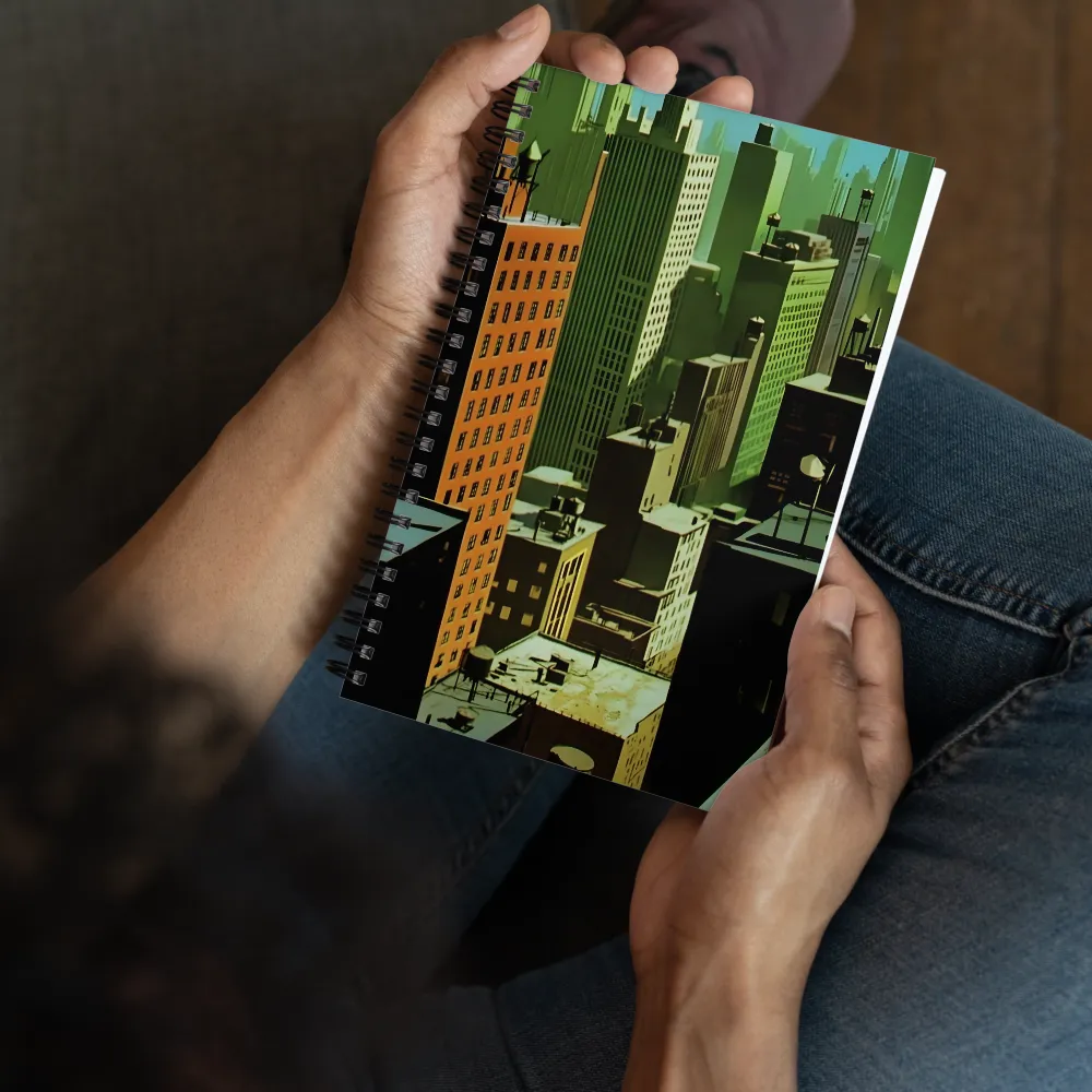 Urban Green Orange 
 Spiral Notebook | 140 pages
