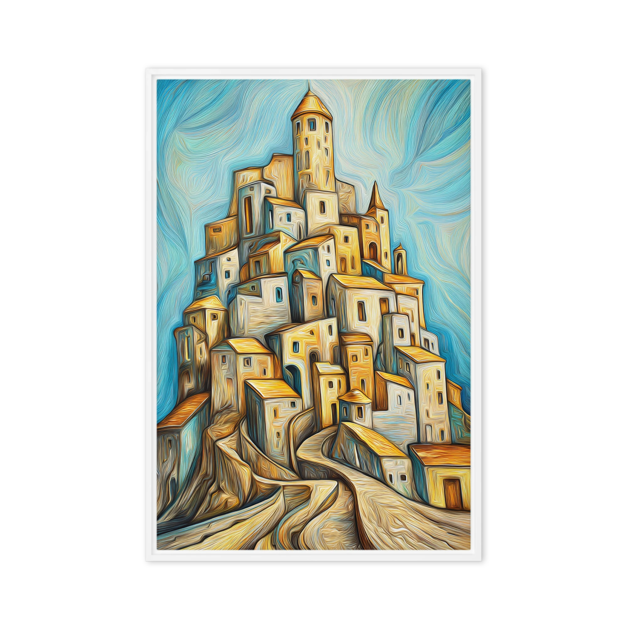 Swirling Hillside Village