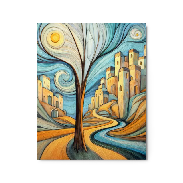 Swirling Cityscape Dream | Art Print