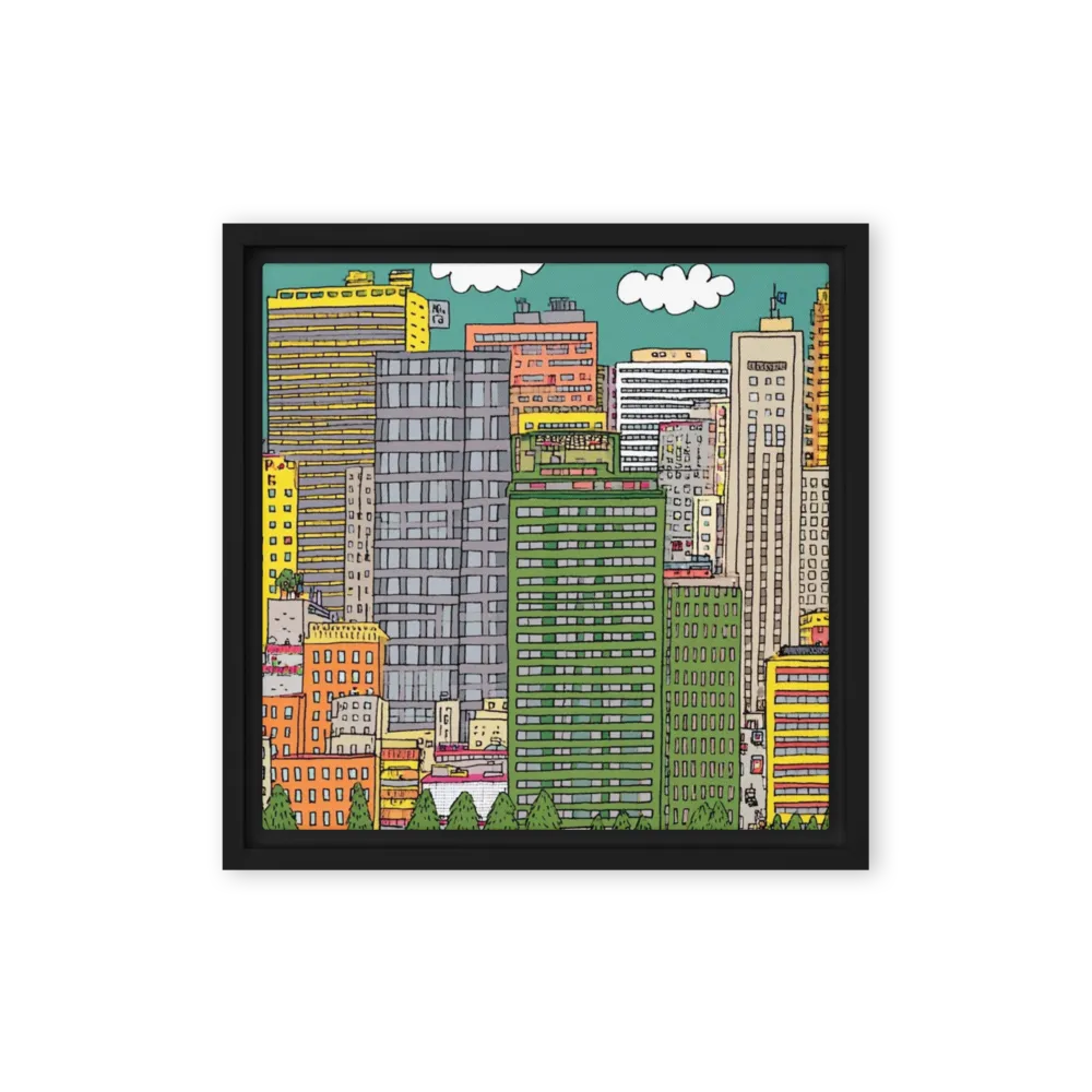 Urban Pulse 
 Poster with White Frame | 18″x 18″