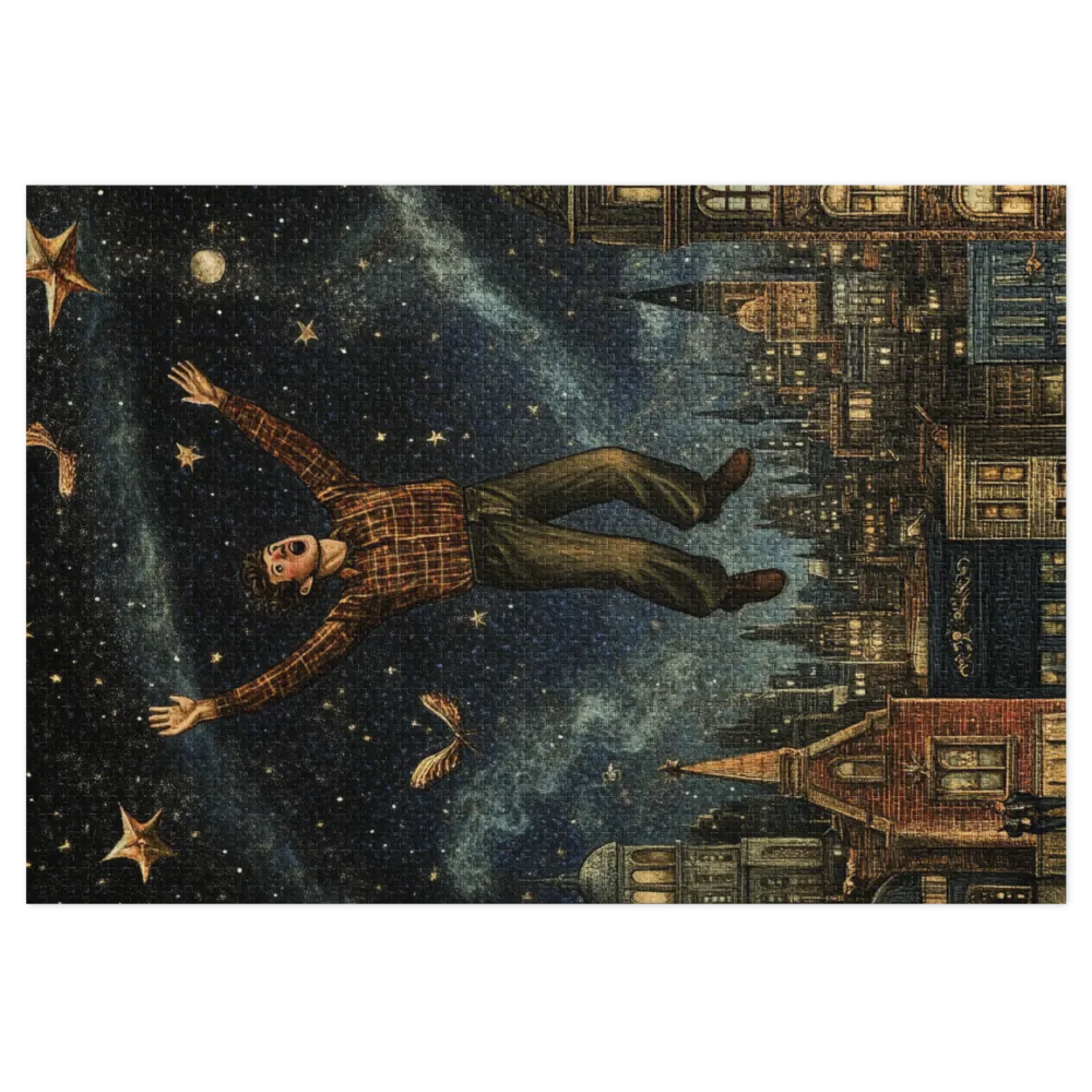 Voo Urbano Estrelado 
 Puzzle em caixa de metal