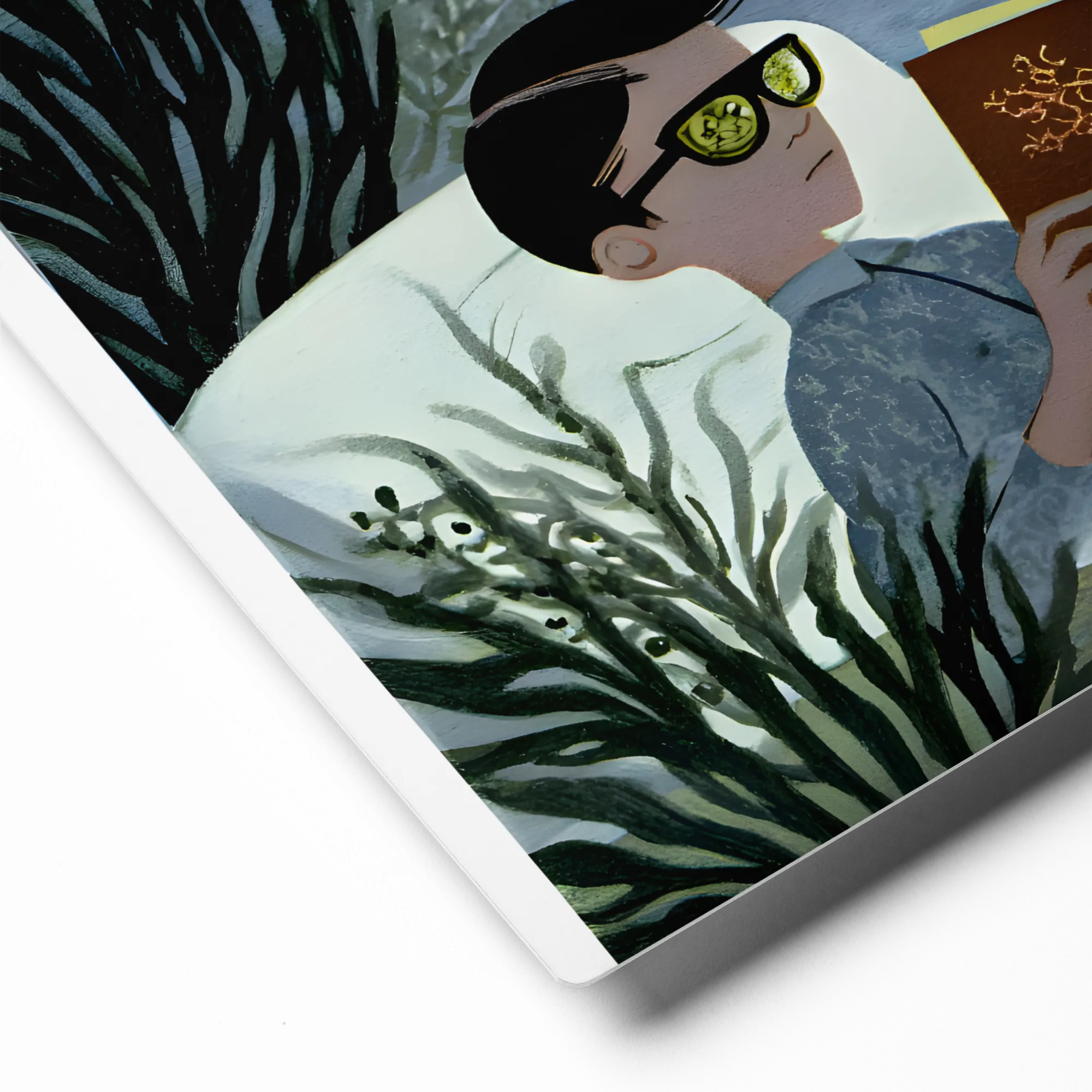 The Deep Sea Reader 
 Canvas | 8″x 8″