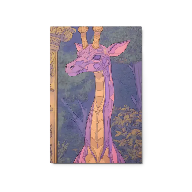 Art Nouveau Giraffe Portrait | Art Print